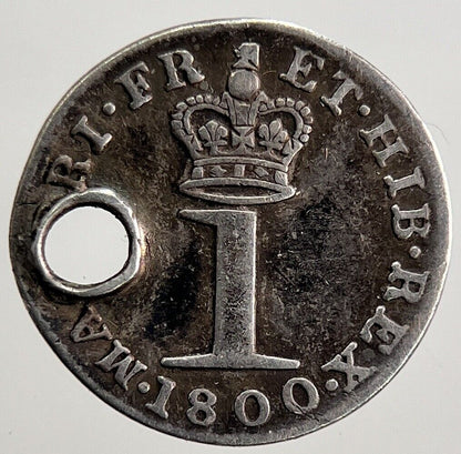 1800 George III 3rd Maundy One-Penny Silver Coin | Collectable Grade | a2605