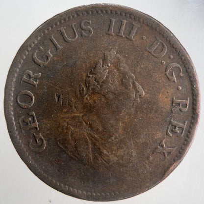 1805 George III Irish Hibernia Half-Penny Coin | Fine Collectable Grade | a4520