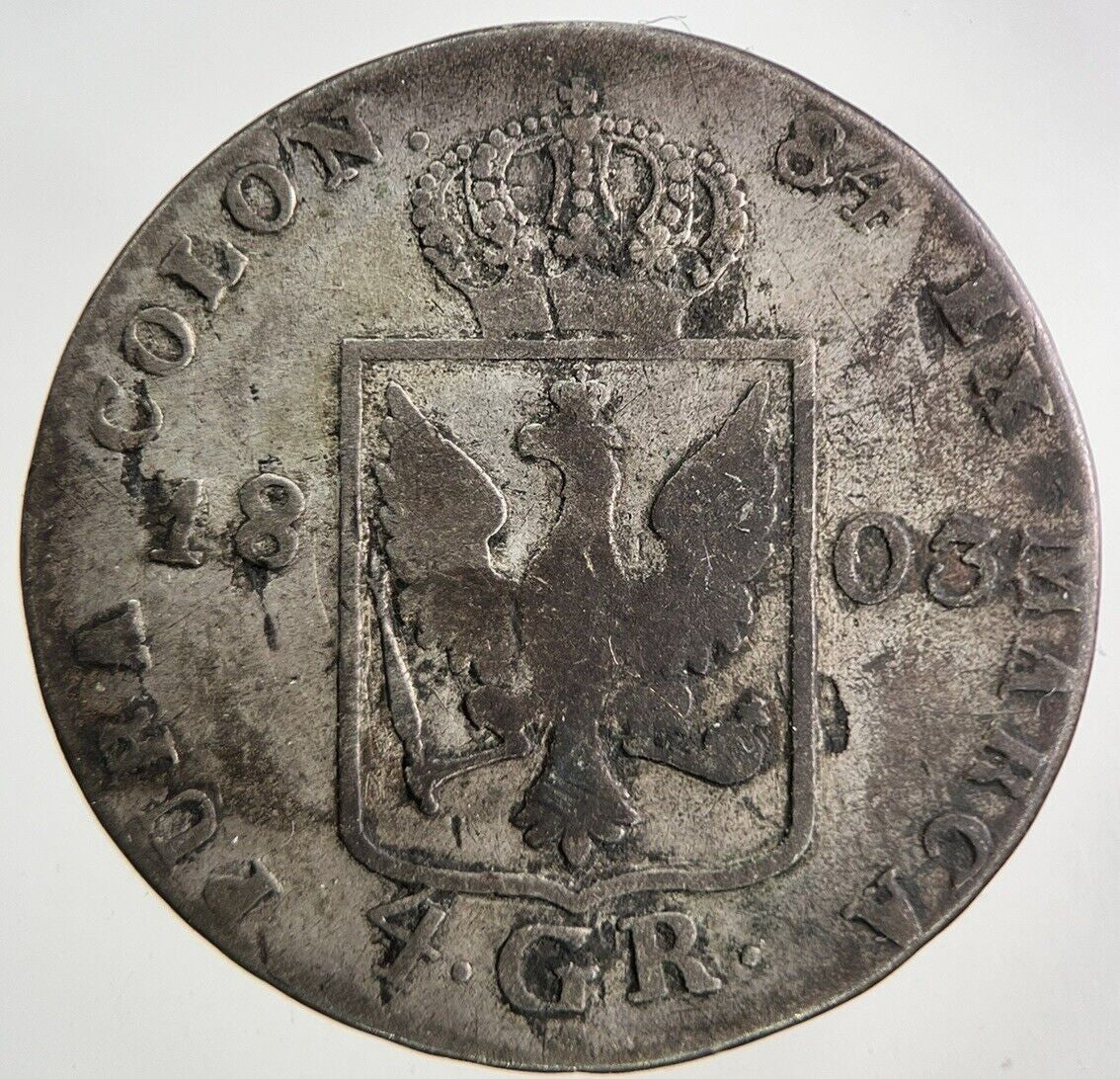 1803 Germany Prussia 4 Groschen Coin | Collectable Grade