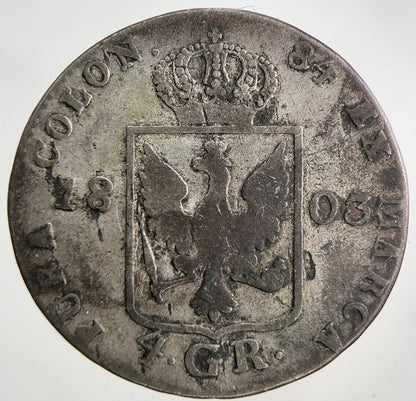 1803 Germany Prussia 4 Groschen Coin | Collectable Grade