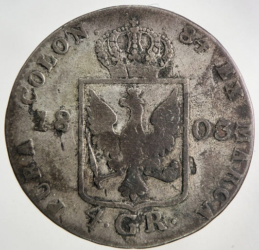 1803 Germany Prussia 4 Groschen Coin | Collectable Grade