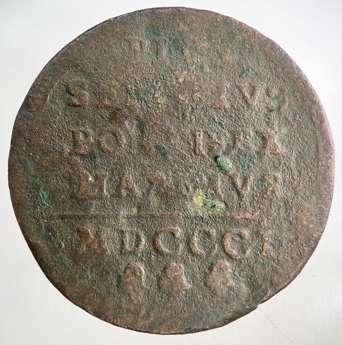 1802 Italy Papal State 1 Baiocco Coin | Collectable Grade