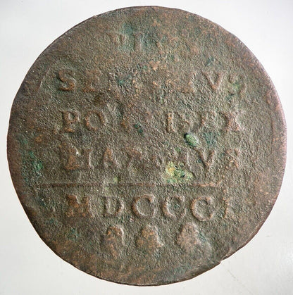 1802 Italy Papal State 1 Baiocco Coin | Collectable Grade