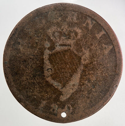 1805 Canada Hibernia Marshal Wellington Token Coin | Fair Grade