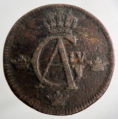 1803 Sweden 1/2 Half Skilling Coin | Fine Collectable Grade