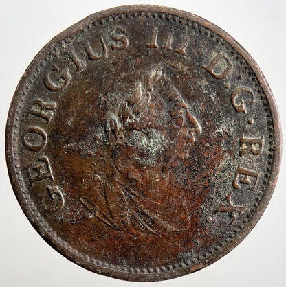 1805 Irish Hibernia Half-Penny Coin | Very High Grade