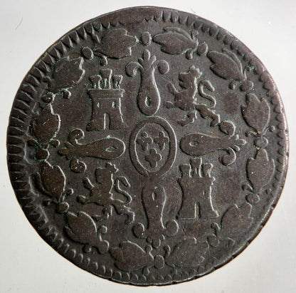 1799 Spain 4 Maravedis Coin | Fine Collectable Grade