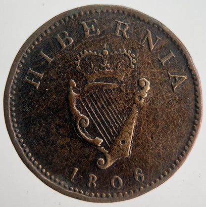1806 George 3rd III Farthing Coin | Fine Collectable Grade | a4544