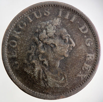 1805 Irish Hibernia One Penny Coin | Fine Collectable Grade