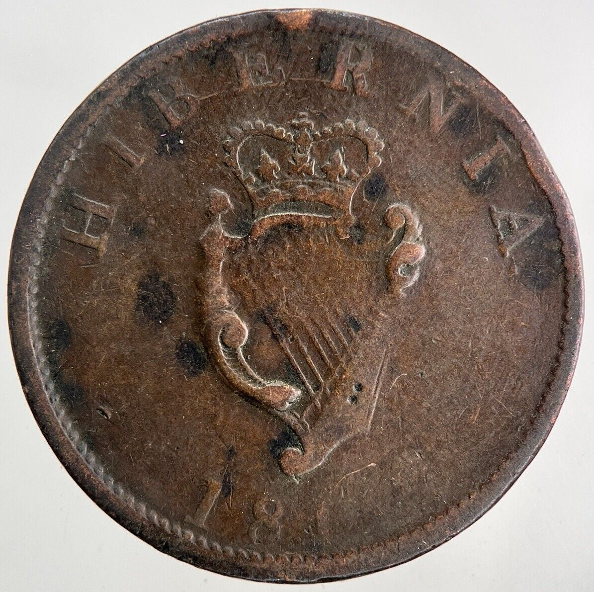 1805 Irish Hibernia Half-Penny Coin | Collectable Grade
