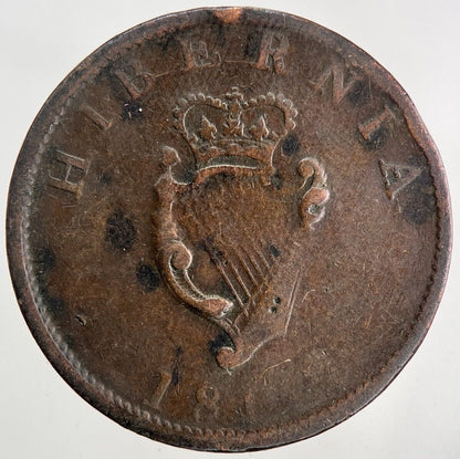1805 Irish Hibernia Half-Penny Coin | Collectable Grade