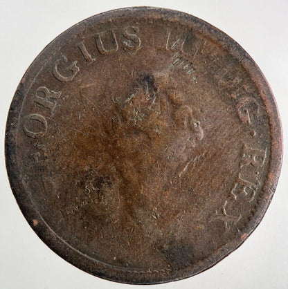 1805 Irish Hibernia Half-Penny Coin | Collectable Grade