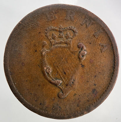 1805 Irish Hibernia Half-Penny Coin | Collectable Grade