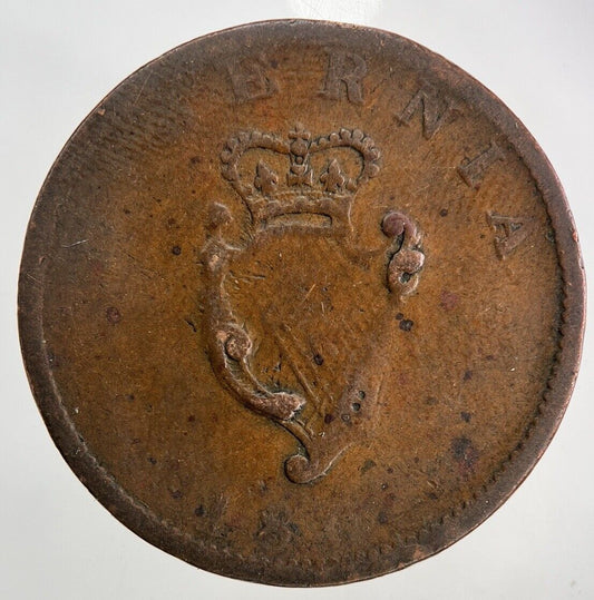 1805 Irish Hibernia Half-Penny Coin | Collectable Grade