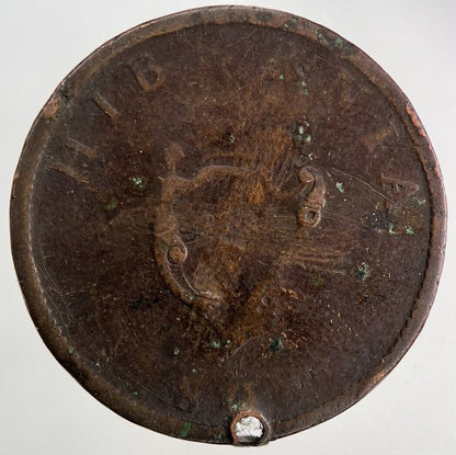 1805 Irish Hibernia Half-Penny Coin | Fair Grade