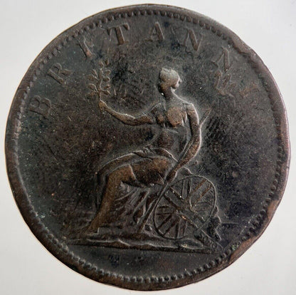 1806 George 3rd III Half-Penny British Coin | Fine Collectable Grade | a7530
