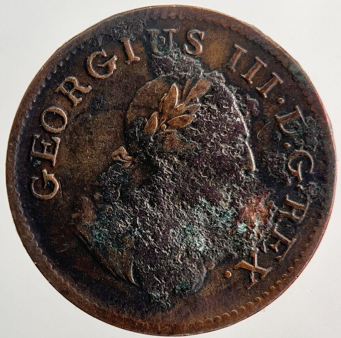 1806 George 3rd III Irish Hibernia Farthing Coin | Collectable Grade