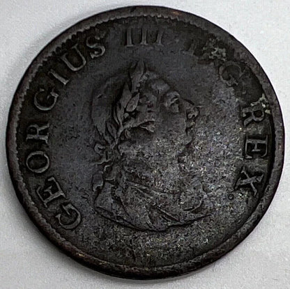 1805 Irish Hibernia Half-Penny Coin | Collectable Grade | a1145