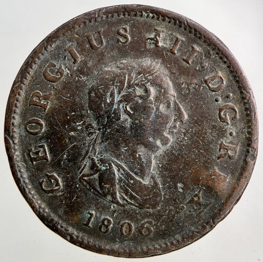 1806 George III 3rd Half-Penny Coin | Collectable Grade