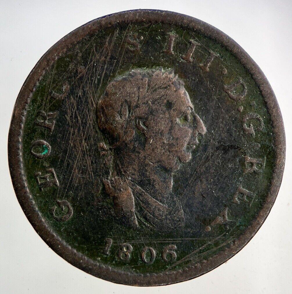 1806 George III 3rd Half-Penny Coin | Collectable Grade