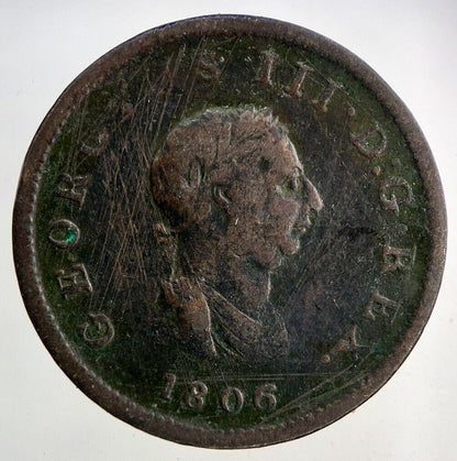 1806 George III 3rd Half-Penny Coin | Collectable Grade