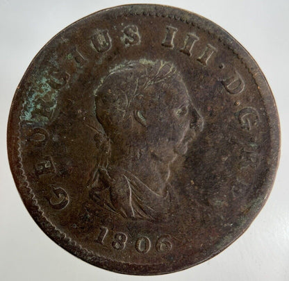 1806 George III 3rd Half-Penny Coin | Collectable Grade