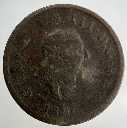 1806 George III 3rd Half-Penny Coin | Collectable Grade