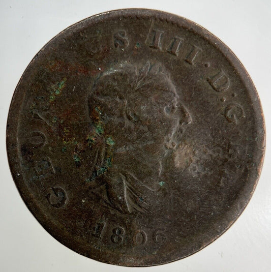 1806 George III 3rd Half-Penny Coin | Collectable Grade