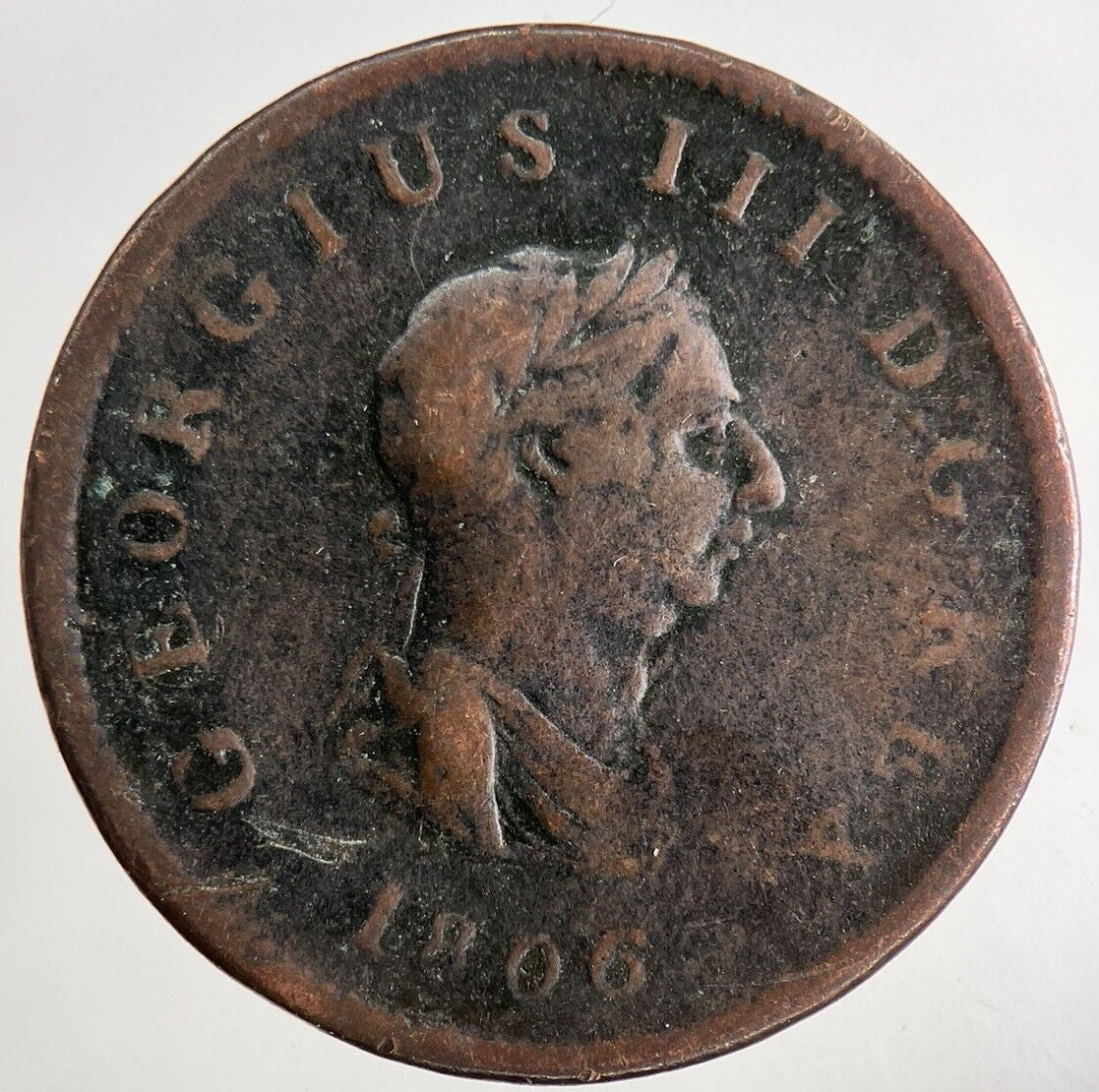 1806 George III 3rd Half-Penny Coin | Collectable Grade