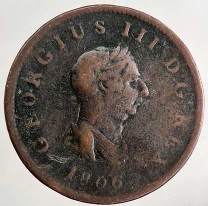 1806 George III 3rd Half-Penny Coin | Collectable Grade