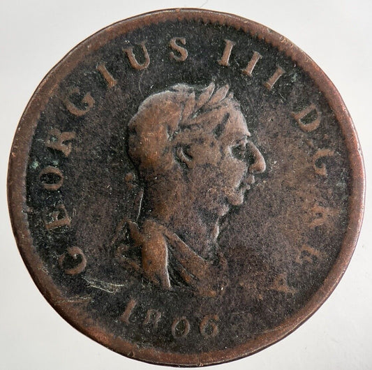 1806 George III 3rd Half-Penny Coin | Collectable Grade