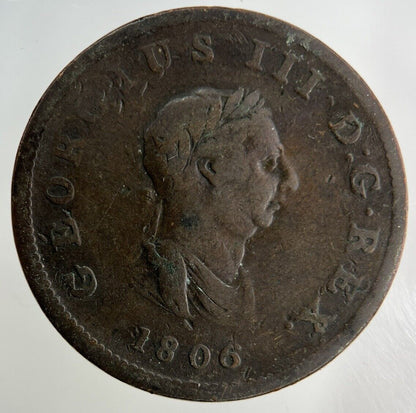1806 George III 3rd Half-Penny Coin | Collectable Grade