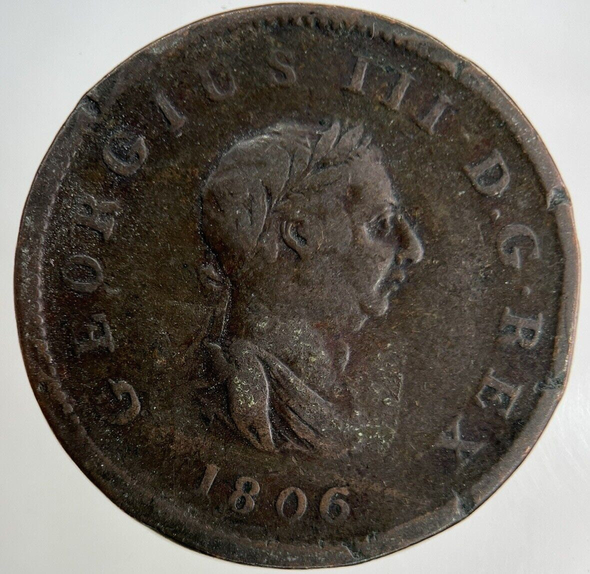 1806 George III 3rd Half-Penny Coin | Collectable Grade