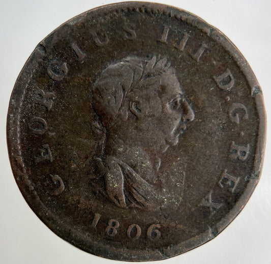 1806 George III 3rd Half-Penny Coin | Collectable Grade