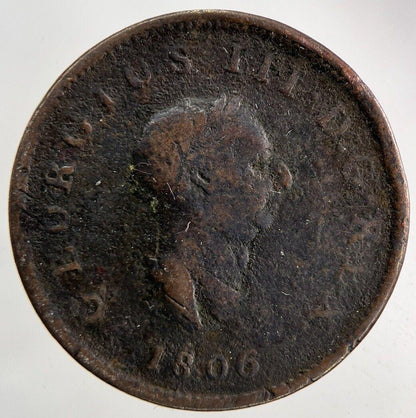 1806 George III 3rd Half-Penny Coin | Collectable Grade
