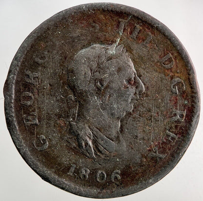 1806 George III 3rd Half-Penny Coin | Collectable Grade