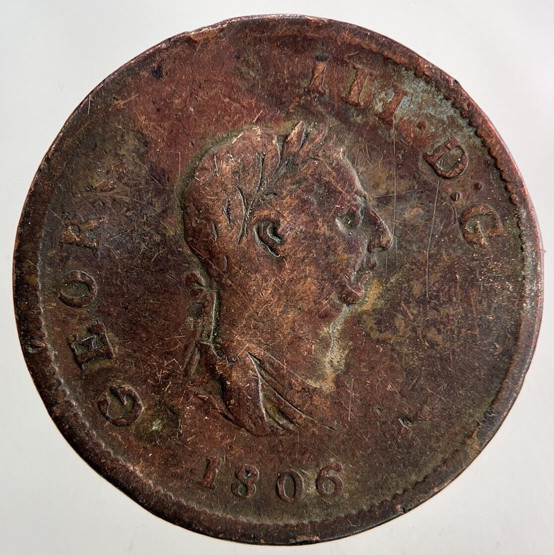 1806 George III 3rd Half-Penny Coin | Collectable Grade