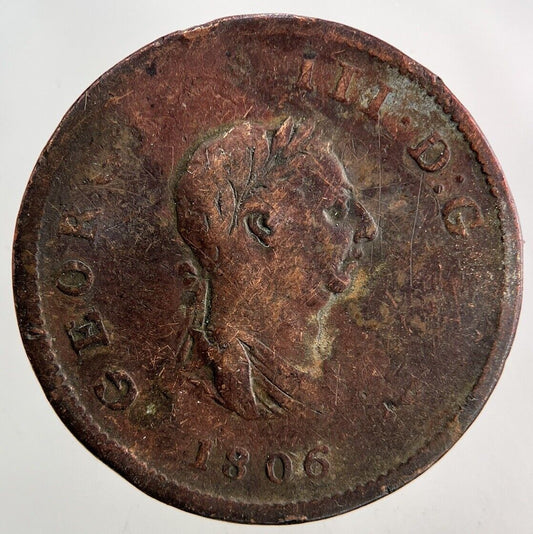 1806 George III 3rd Half-Penny Coin | Collectable Grade