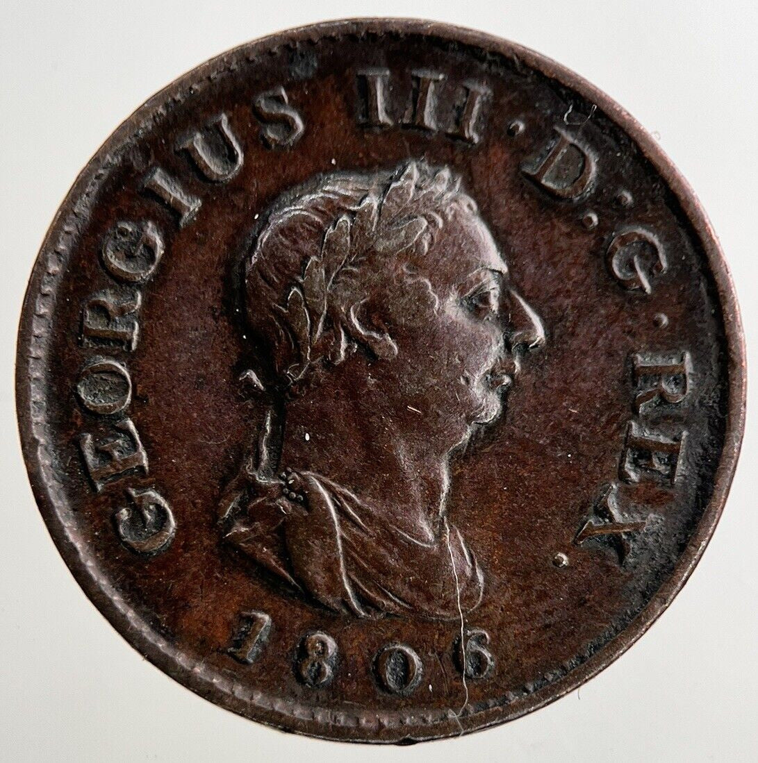 1806 George III 3rd Farthing Coin | Very High Grade
