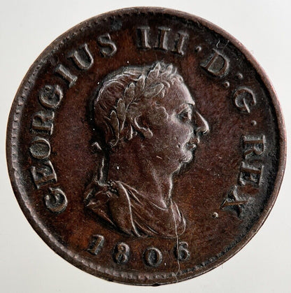 1806 George III 3rd Farthing Coin | Very High Grade