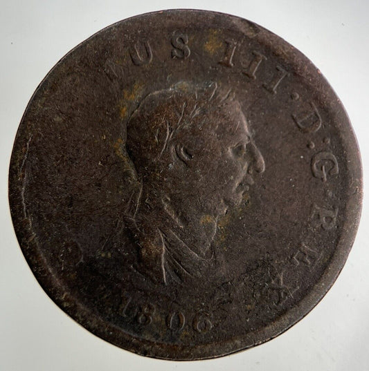 1806 George III 3rd Half-Penny Coin | Collectable Grade