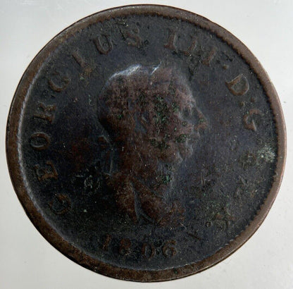 1806 George III 3rd Half-Penny Coin | Collectable Grade