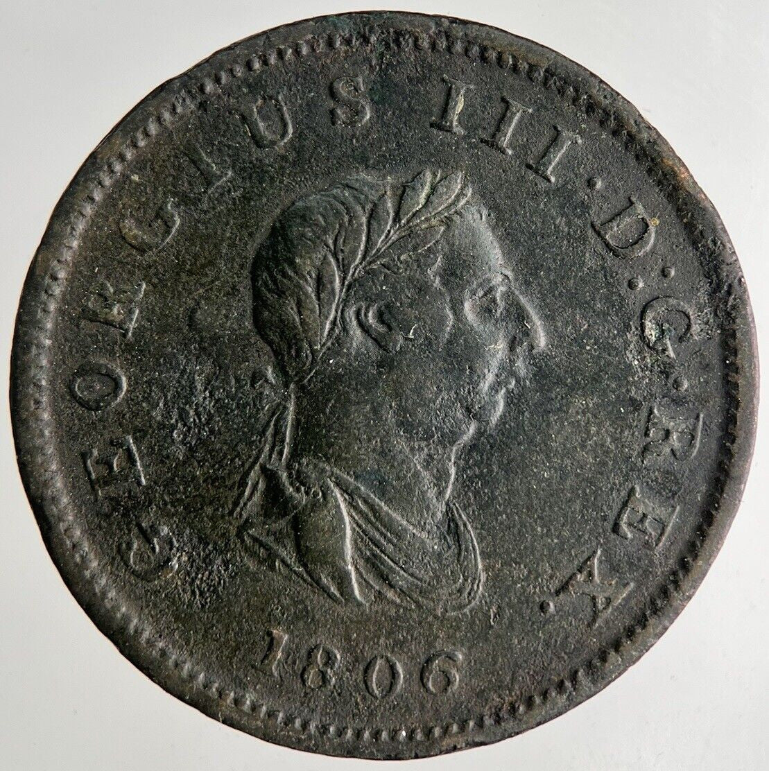 1806 George III 3rd Half-Penny Coin | Fine Collectable Grade