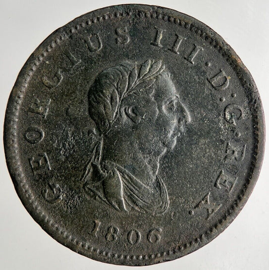 1806 George III 3rd Half-Penny Coin | Fine Collectable Grade