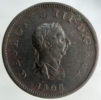 1806 George III 3rd Half-Penny Coin | Fine Collectable Grade