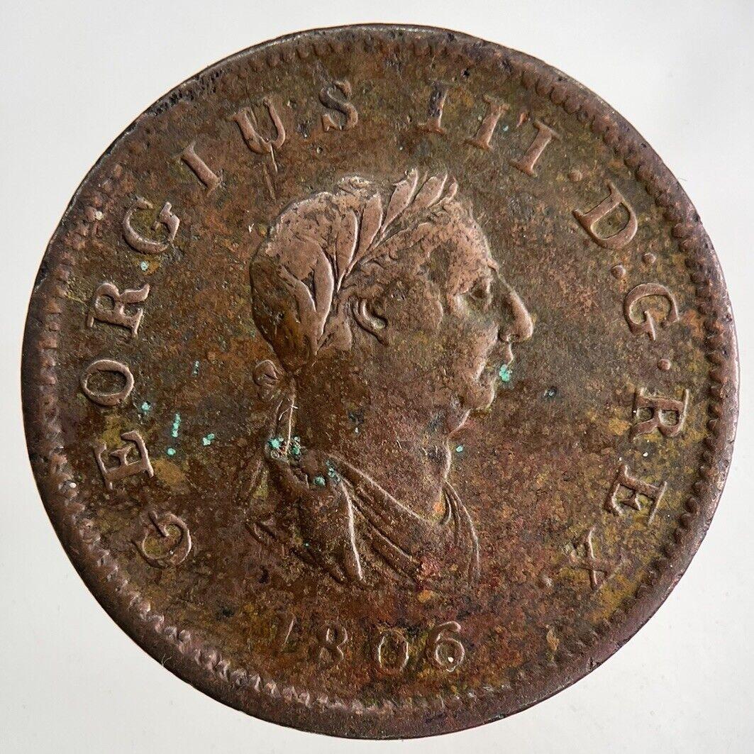 1806 George III 3rd Half-Penny Coin | Fine Collectable Grade