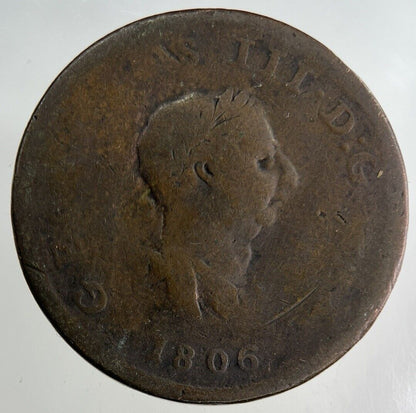 1806 George III 3rd Half-Penny Coin | Collectable Grade