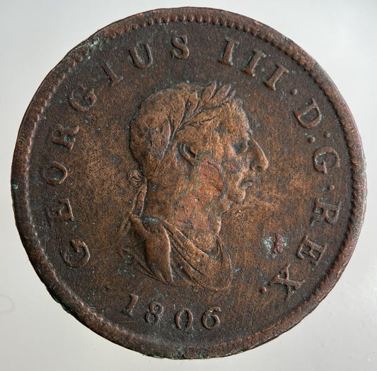 1806 George III 3rd Half-Penny Coin | Collectable Grade