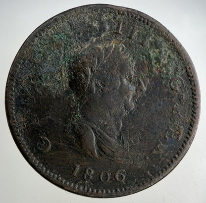 1806 George III 3rd Half-Penny Coin | Collectable Grade