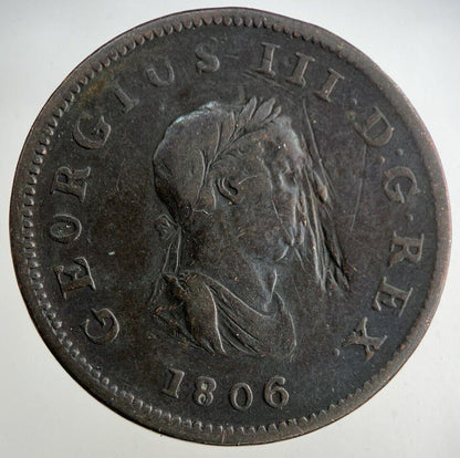1806 George III 3rd Half-Penny Coin | Collectable Grade